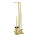 WENKO 26034100 - WC-set RIVALTA 18x70 cm rostfritt stål/guld/vit/svart