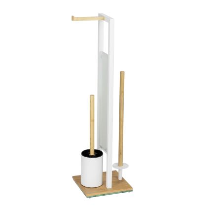 WENKO 26214100 - WC-set RIVALTA 18x70 cm brun/vit