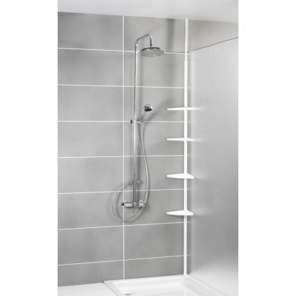 WENKO 3201010100 - Hörnelement COMPACT 26x195 cm vit