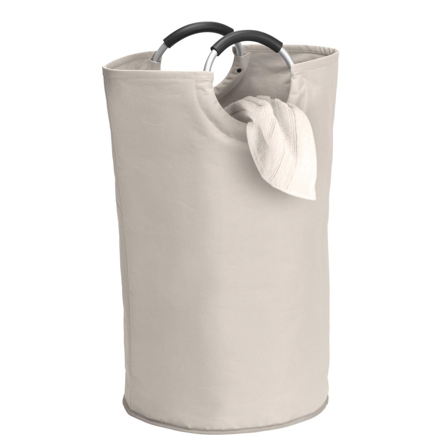 WENKO 3440001100 - Tvättkorg STONE 38x72 cm beige/silver/svart