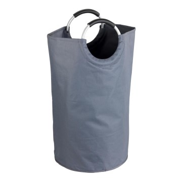 WENKO 3440803100 - Tvättkorg JUMBO 38x72 cm antracit/silver/svart