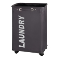 WENKO 3450112100 - Tvättkorg QUADRO 40x60 cm grå/svart