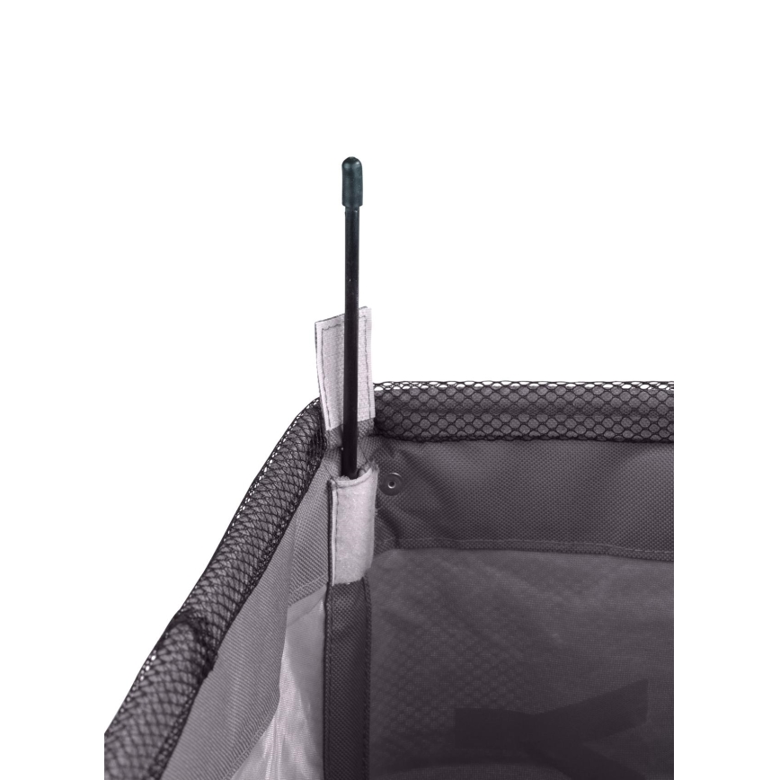 WENKO 3450112100 - Tvättkorg QUADRO 40x60 cm grå/svart