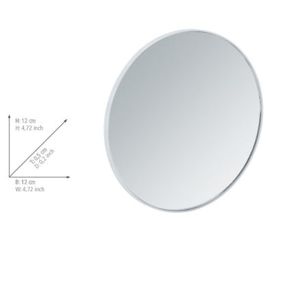 WENKO 3660010100 - Sminkspegel 12x12 cm, polerat krom
