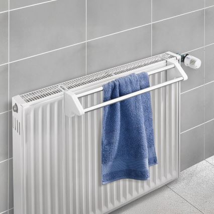 WENKO 3703100 - Torkställ TWIN 60x13 cm silver/vit