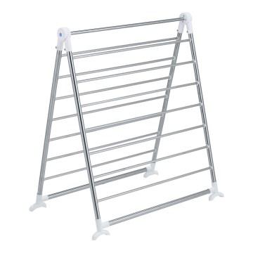 WENKO 3772020100 - PROFI-torkställ 65x150 cm i rostfritt stål/silver/vit