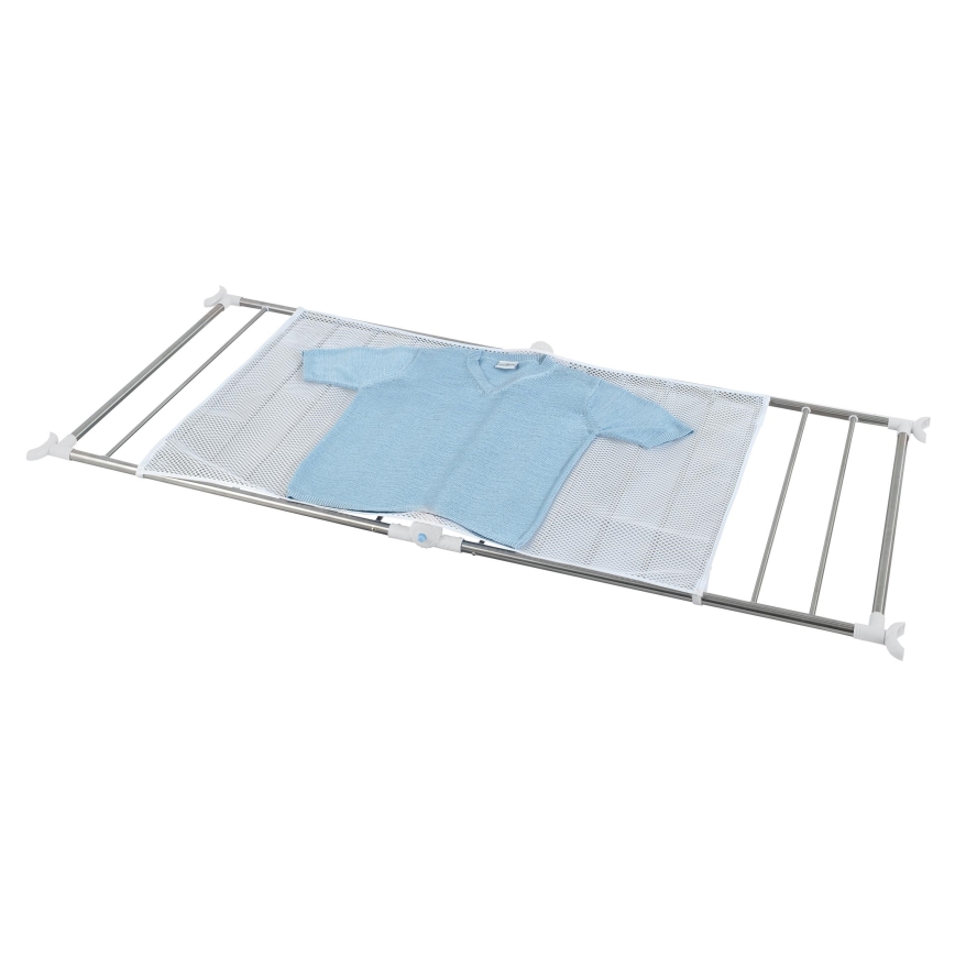 WENKO 3772020100 - PROFI-torkställ 65x150 cm i rostfritt stål/silver/vit