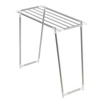 WENKO 3774020100 - Torkställ PROFI SINGLE 87x79 cm rostfritt stål/silver/vit