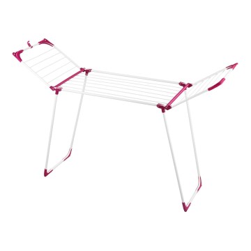 WENKO 3774021100 - Torkställ SUMMER DRY 153x76 cm vit/rosa