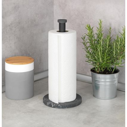 WENKO 53212100 - Hållare för kökshanddukar 15x32 cm svart