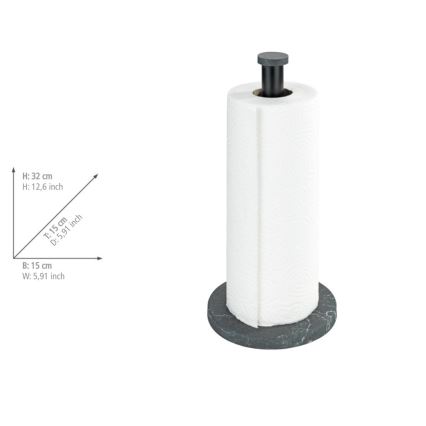 WENKO 53212100 - Hållare för kökshanddukar 15x32 cm svart