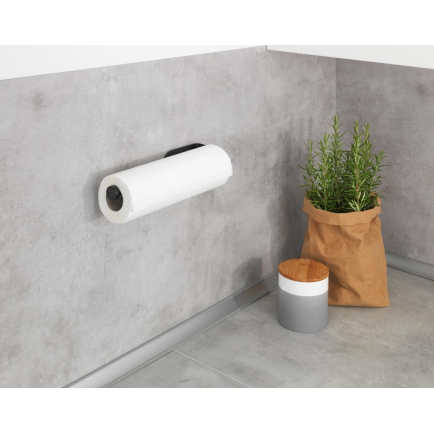 WENKO 53214100 - Rullhållare NIO 27,5x7 cm svart