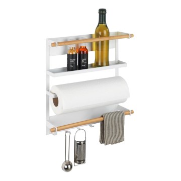 WENKO 54113100 - Organiserare MAGNA 33 x 34 cm vit/brun/svart