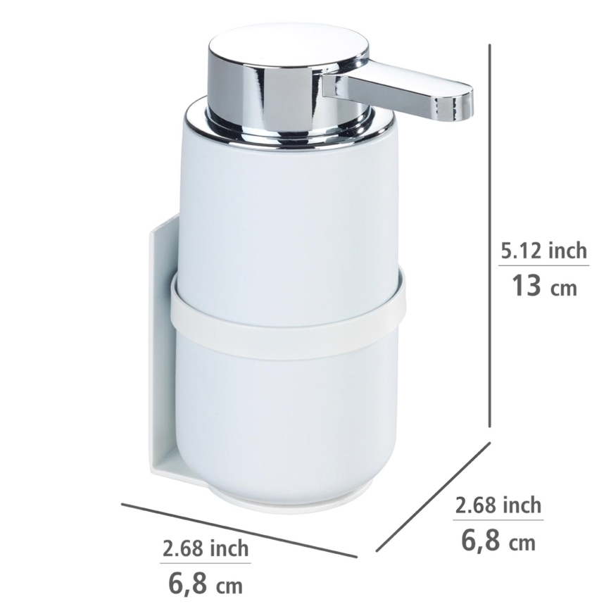 WENKO 54655100 - Tvålpump WOYA 250 ml vit/blank krom
