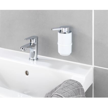 WENKO 54655100 - Tvålpump WOYA 250 ml vit/blank krom