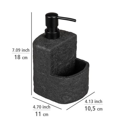WENKO 54667100 - Tvålpump FESTIVAL 10,5x18 cm svart