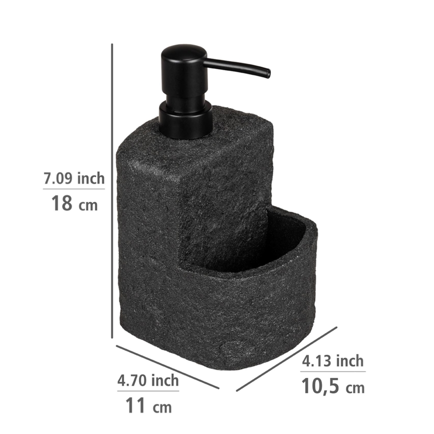 WENKO 54667100 - Tvålpump FESTIVAL 10,5x18 cm svart