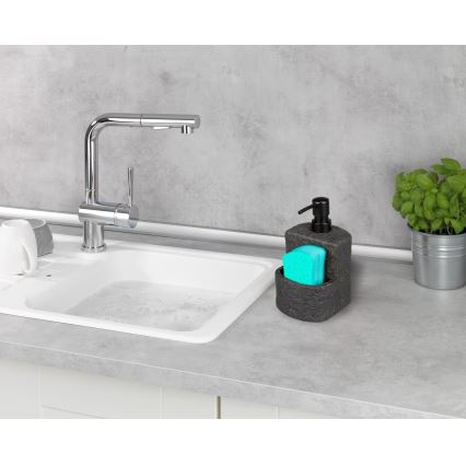 WENKO 54667100 - Tvålpump FESTIVAL 10,5x18 cm svart