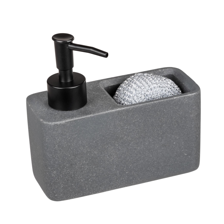 WENKO 54669100 - Tvåldispenser RESA 14,5x14,3 cm grå/svart