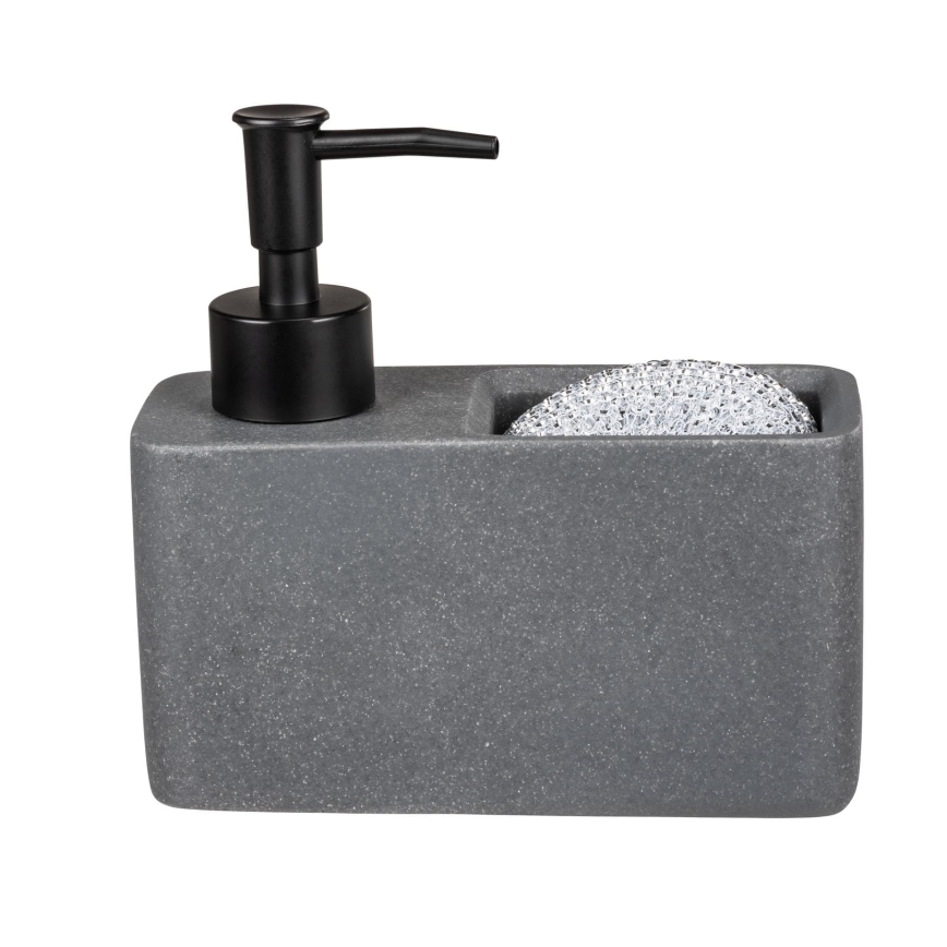 WENKO 54669100 - Tvåldispenser RESA 14,5x14,3 cm grå/svart