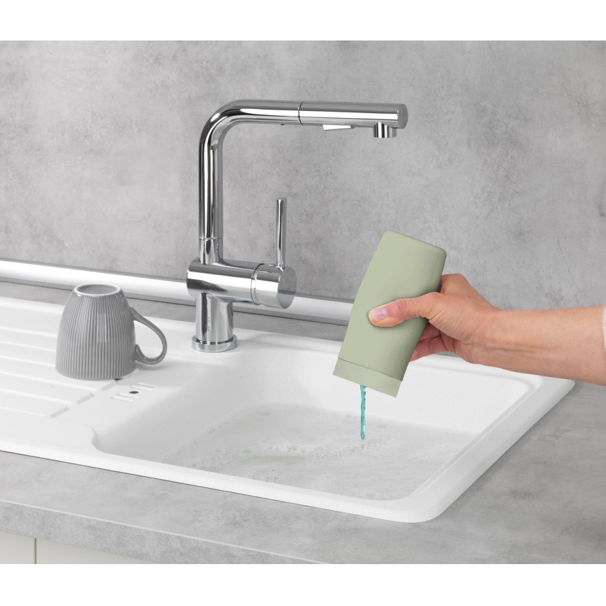 WENKO 54674100 - Dispenser EASY SQUEEZ-E 6x14 cm grön