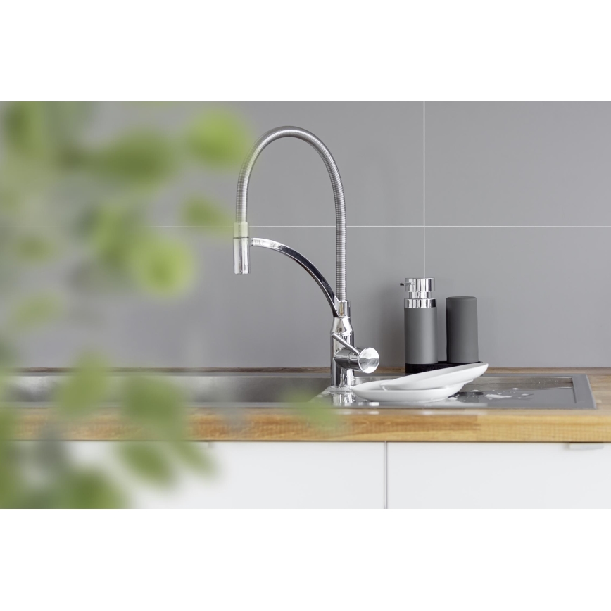 WENKO 54735100 - Tvättstation EASY SQUEEZ-E 15x18 cm grå/grå