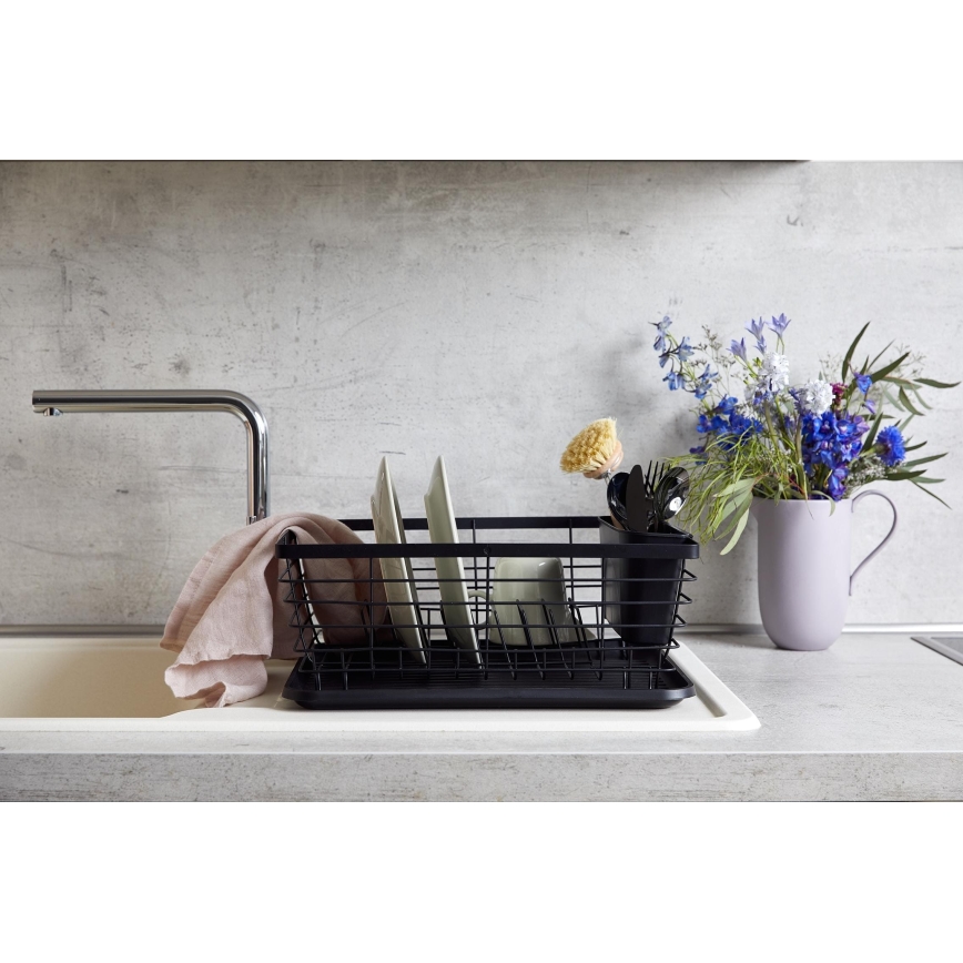 WENKO 54766100 - Diskställ BLACK OUTDOOR KITCHEN 36x30 cm svart/svart