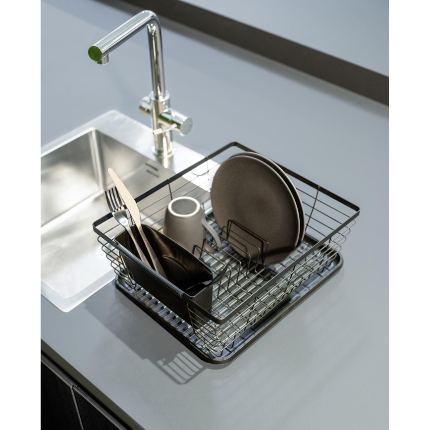 WENKO 54766100 - Diskställ BLACK OUTDOOR KITCHEN 36x30 cm svart/svart