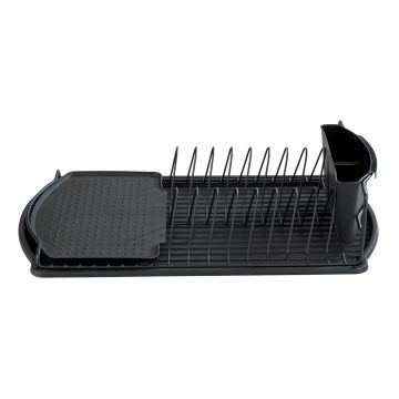 WENKO 54767100 - Avrinningsbricka BASIC 47,5x26,5 cm svart