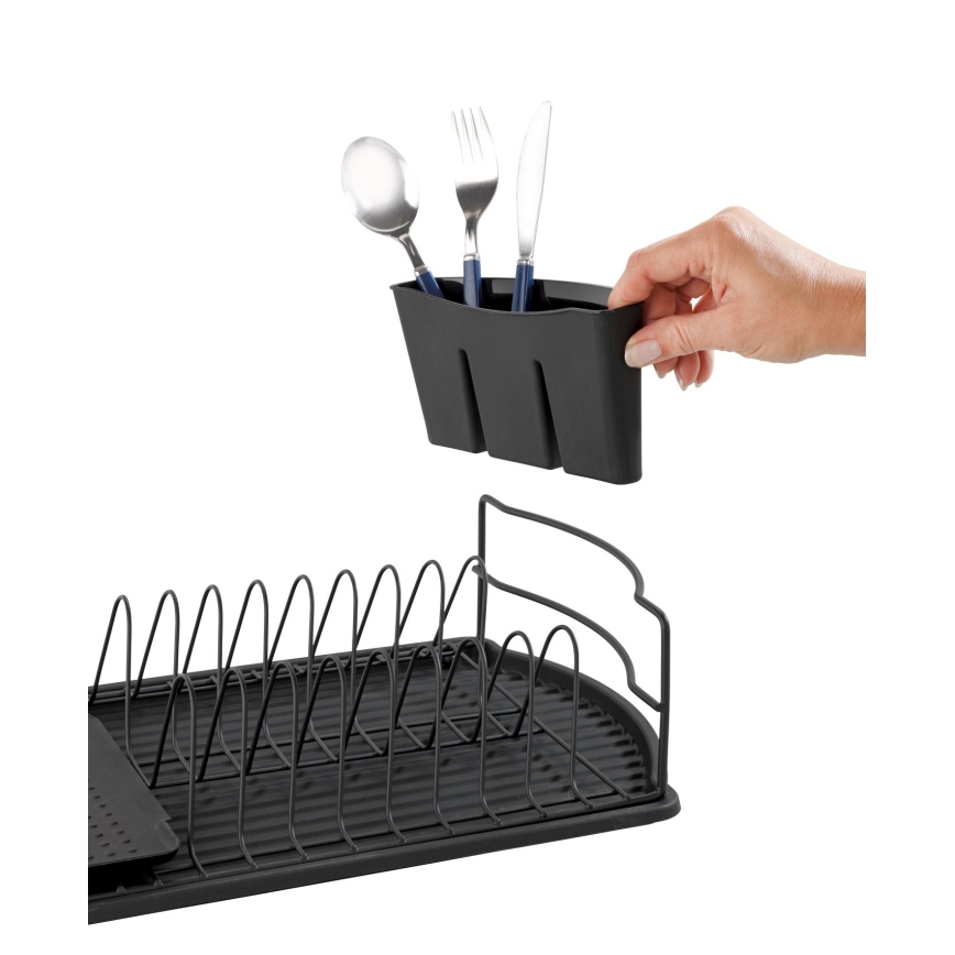 WENKO 54767100 - Avrinningsbricka BASIC 47,5x26,5 cm svart