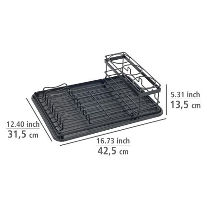 WENKO 54798100 - Diskavrinare AMY 42,5x31,5 cm svart