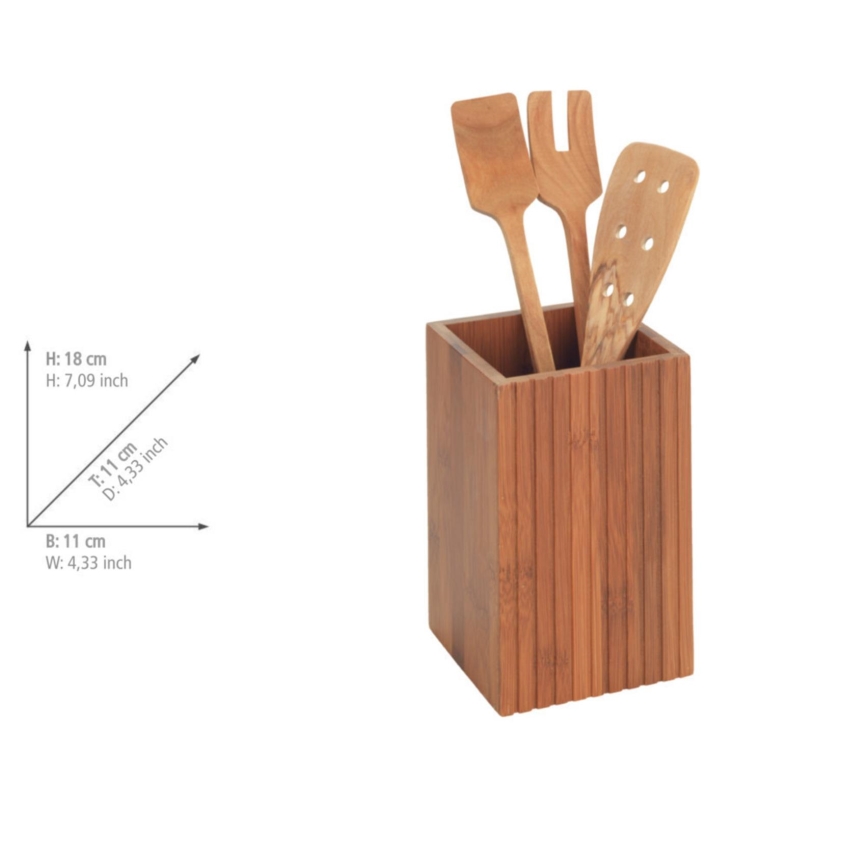 WENKO 54941100 - Köksredskapsset, 3 delar, 11 x 18 cm, brun