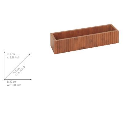 WENKO 54942100 - Kryddställ MERA 30x8 cm brun