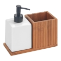 WENKO 54944100 - Tvåldispenser MERA 18,5x17 cm brun