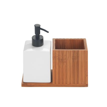 WENKO 54944100 - Tvåldispenser MERA 18,5x17 cm brun