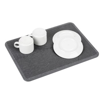 WENKO 54955100 - Avriningsmatta DAMON 40x30 cm kiselgur/grå