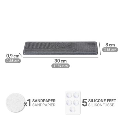 WENKO 54957100 - Droppskyddsmatta DAMON 30x8 cm grå