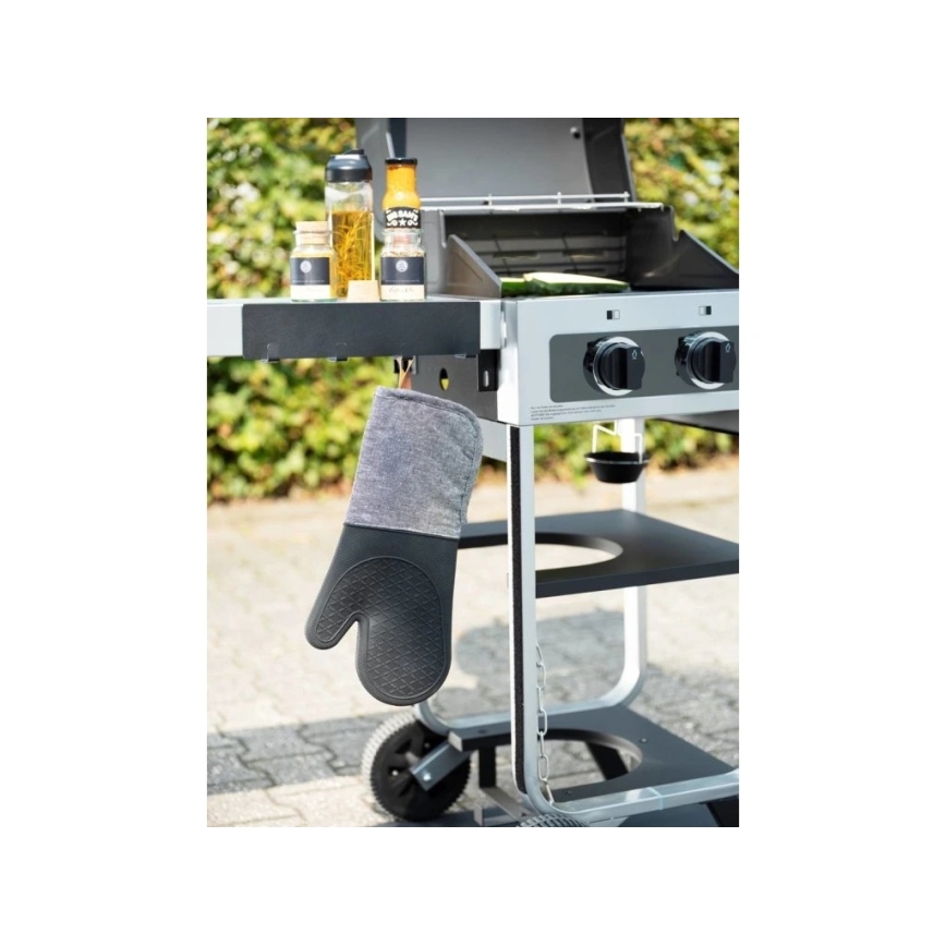 WENKO 55014100-Krok BLACK OUTDOOR KITCHEN 30x6,5 cm svart