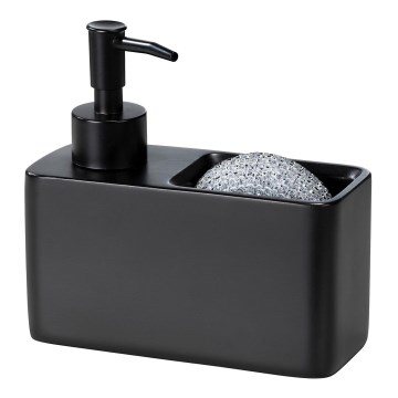 WENKO 55076100 - Tvåldispenser BLACK OUTDOOR KITCHEN 14,5x14,3 cm svart