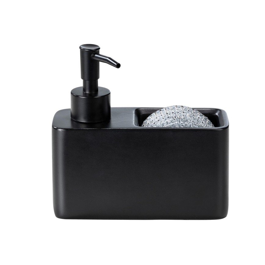 WENKO 55076100 - Tvåldispenser BLACK OUTDOOR KITCHEN 14,5x14,3 cm svart