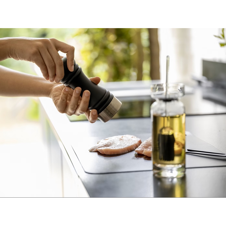 WENKO 55082100-Saltkvarn BLACK OUTDOOR KITCHEN 5x17,5 cm silver/svart/vit