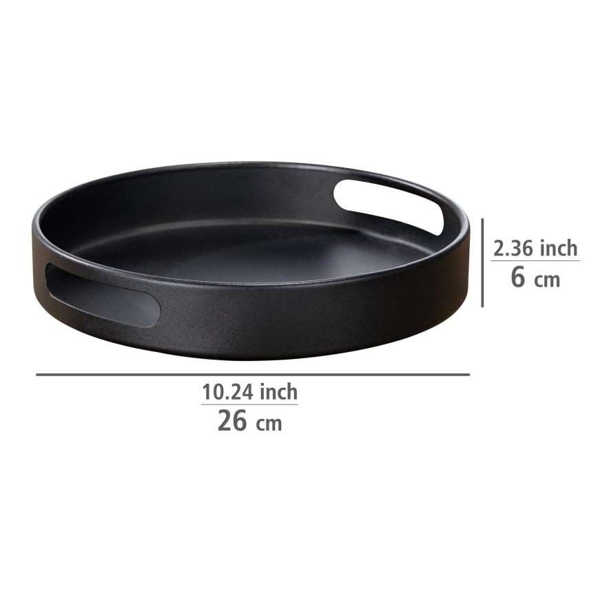 WENKO 55098100 - Bricka BLACK OUTDOOR KITCHEN 26x6 cm svart