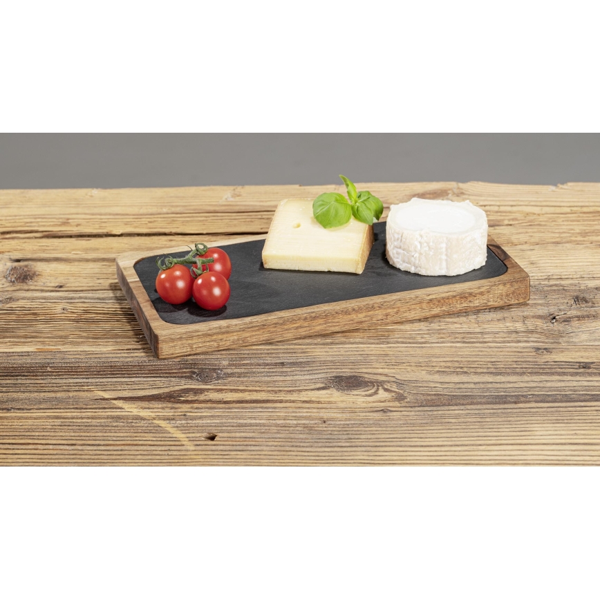 WENKO 55103100 - Skärbräda SVART UTOMHUSKÖK 30x15 cm brun/grå