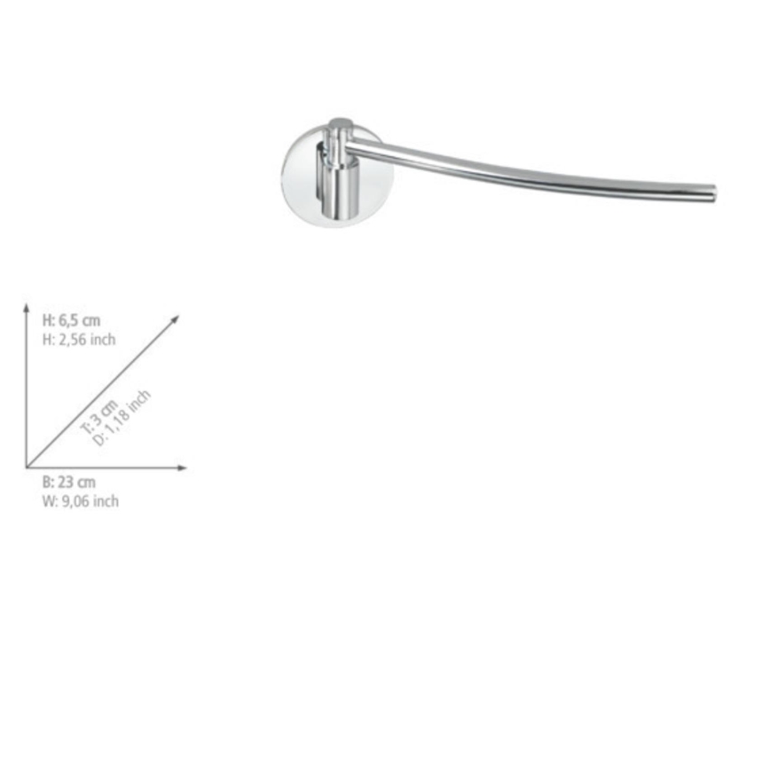 WENKO 5639100 - Kökshanddukshållare TURBO-LOC KÜCHE 23x6,5 cm rostfritt stål/silver