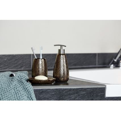 WENKO 69109800 - Badrumsset MARRAKESH 12,5x41 cm brun