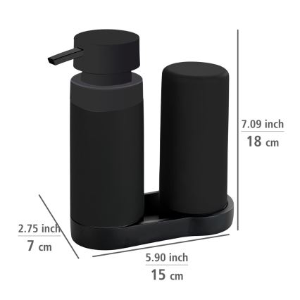 WENKO 69753800 - Organizer EASY SQUEEZ-E 15x18 cm svart