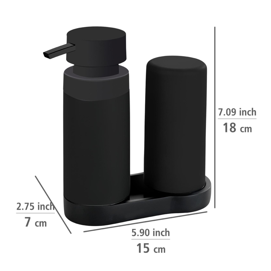 WENKO 69753800 - Organizer EASY SQUEEZ-E 15x18 cm svart