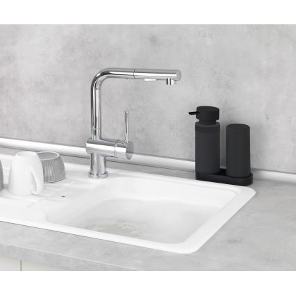 WENKO 69753800 - Organizer EASY SQUEEZ-E 15x18 cm svart