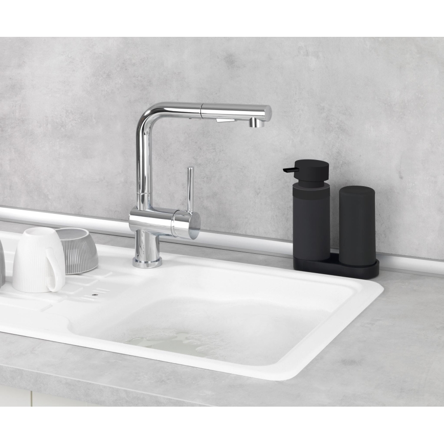 WENKO 69753800 - Organizer EASY SQUEEZ-E 15x18 cm svart