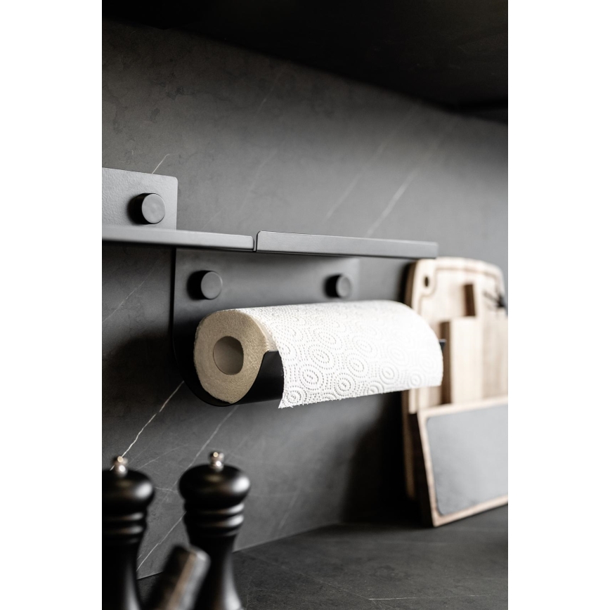 WENKO 71144800 - Rullhållare JET 30x15 cm svart